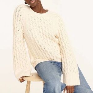 J. Crew Cream Cable Knit Sweater
